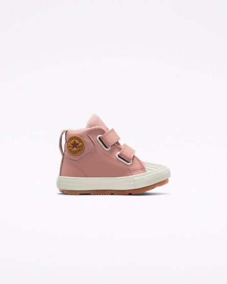 Zapatillas Altas Converse Chuck Taylor All Star Berkshire Boot Easy-On Cuero Niño Rosas | PE LP02W5